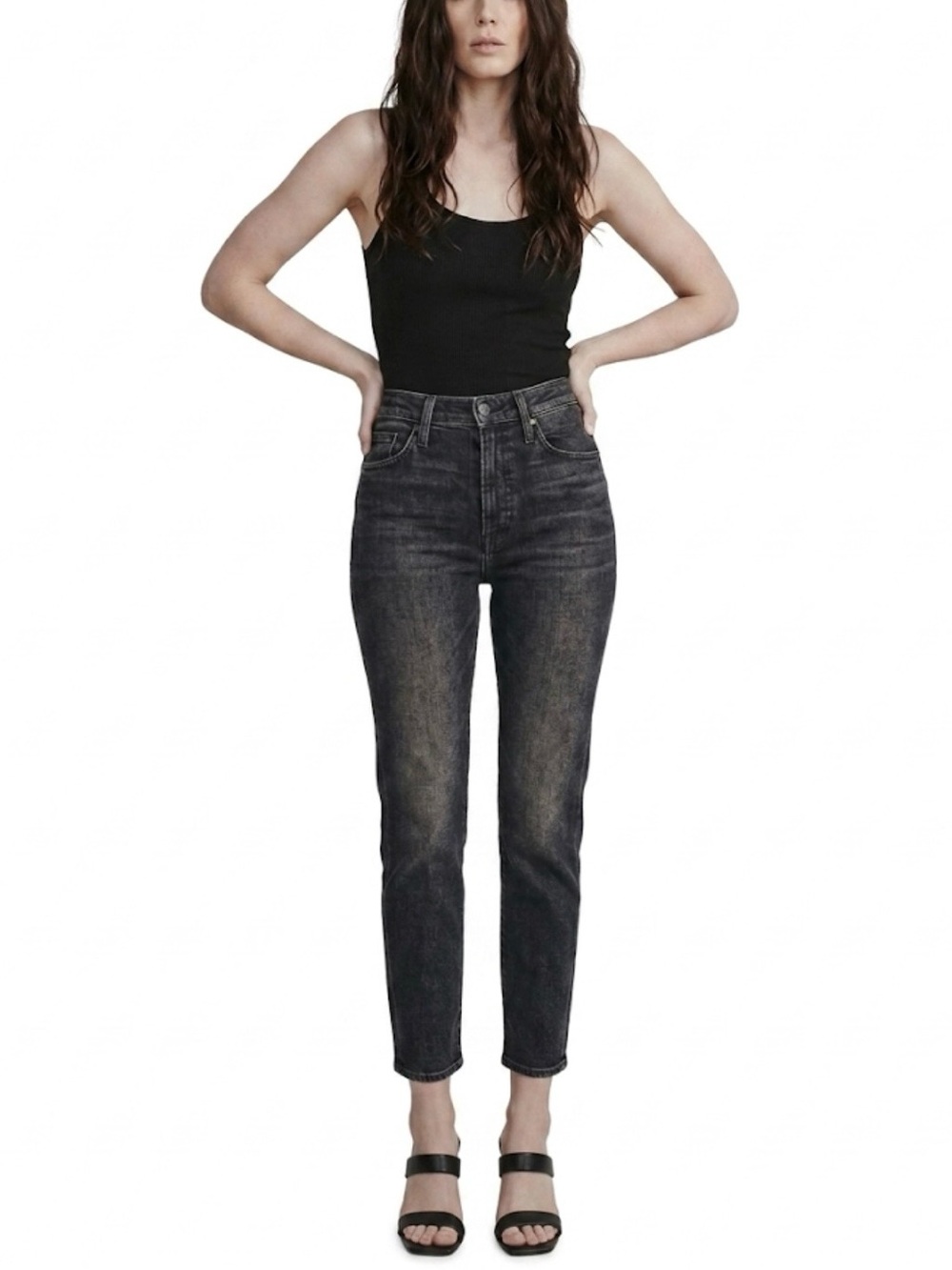 MOTHER Jeans The Tomcat Vintage Faded Black Wash